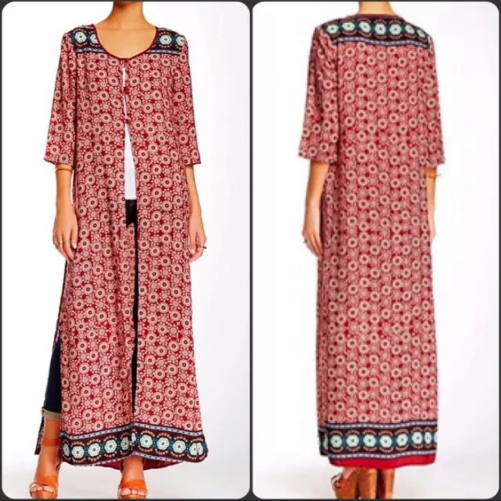 NWT Romeo & Juliet Couture Boho Maxi Flutter Sleeve Duster
